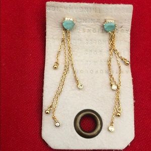 Anthropologie 3 piece crystal earrings NWT